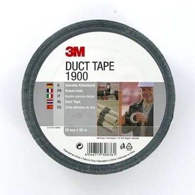 920190050 3M 1900 ZWART 50 MM X 50 M ROL DUCT TAPE